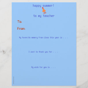 Year-end personalised teacher thank you - rocket