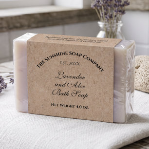 Year Established Kraft Paper Soap Packaging Label
