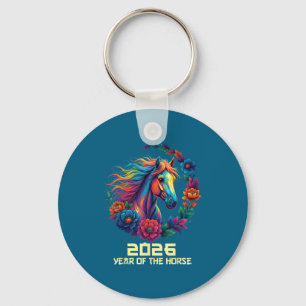 Year Horse 2026 Happy Chinese Key Ring