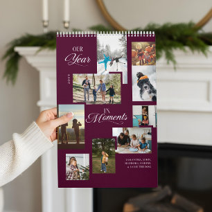 Year in Moments Family Photo Collage Year Review Calendar