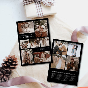 Year in moments photo collage Christmas silver