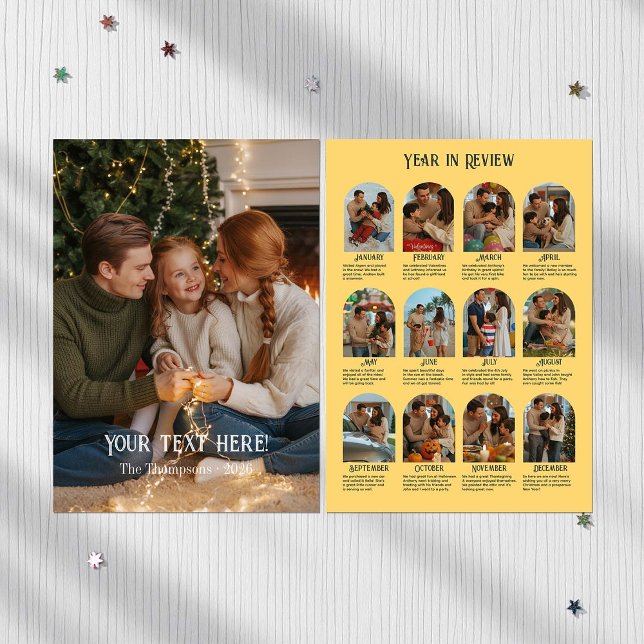 Year in Review 12 Photo Family Holiday Card (Year in Review 12 Photo Family Holiday Card)