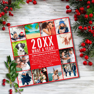 Year In Review 12 Photo What A Year Family News Holiday Card