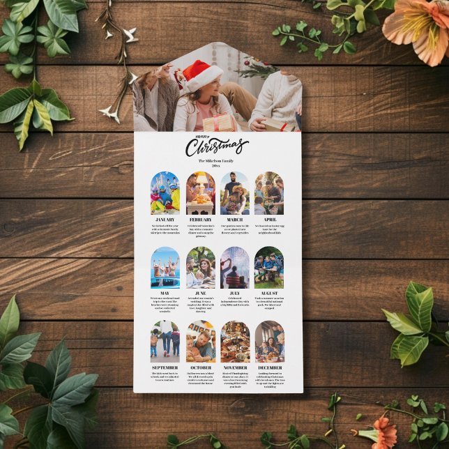 Year in Review 13 Photo Collage Custom Greetings  All In One Invitation (Creator Uploaded)