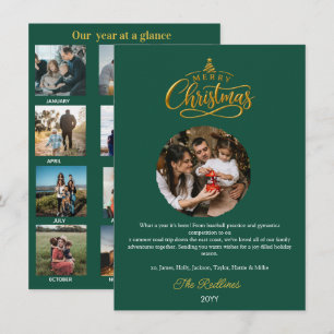 Year in Review at a What a year Forest Green Holiday Card