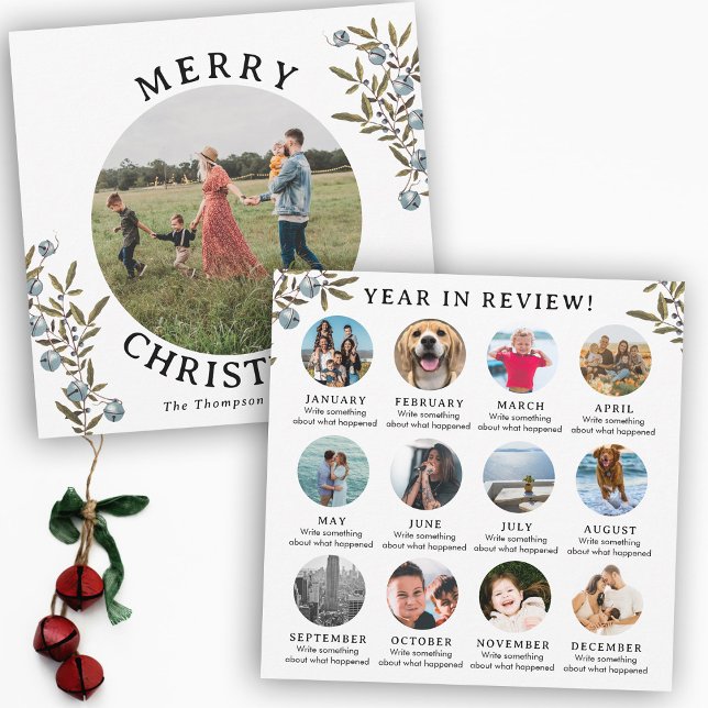 Year in Review Christmas Card Family Monthly Photo (Year in Review Christmas Card Family Monthly Photo)