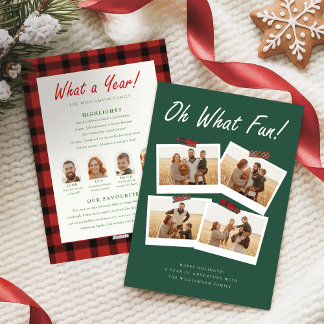 Year in Review Family Photo Collage Christmas Holiday Card