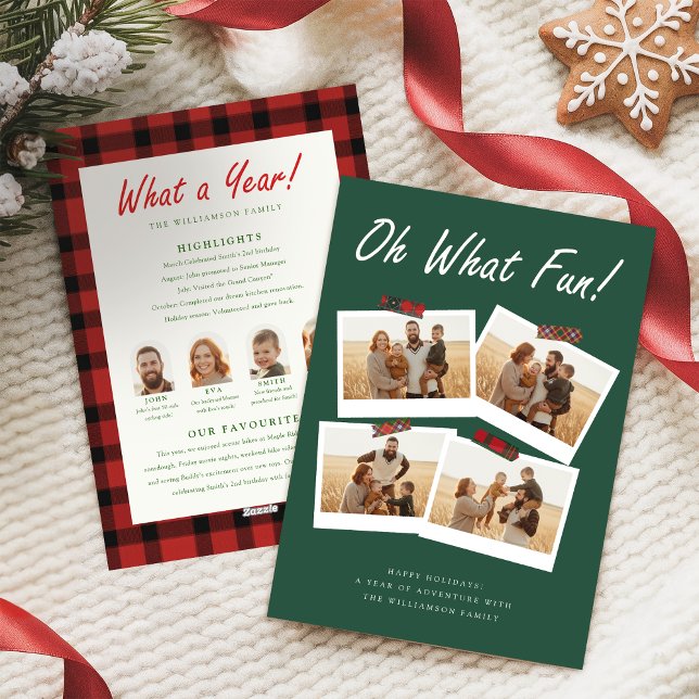 Year in Review Family Photo Collage Christmas Holiday Card (Creator Uploaded)