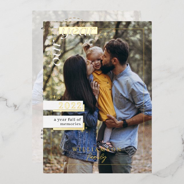 Year in Review Family Photos Year Full of Memories (Front/Back)