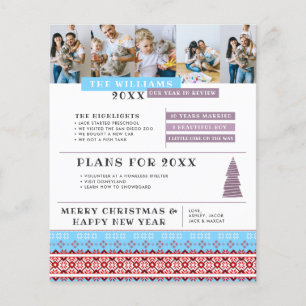 Year in Review Letter Family Christmas Flyer