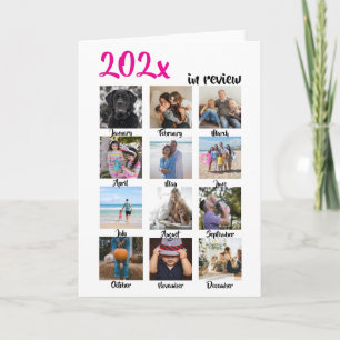 Year in Review Photo Christmas Personalised Holiday Card