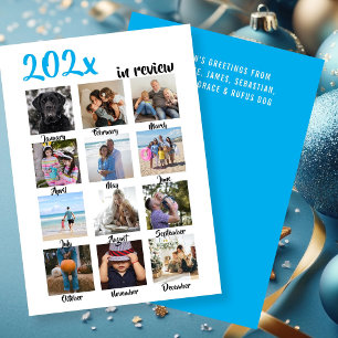 Year in Review Photo Christmas Personalised Holiday Card