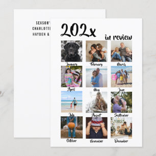 Year in Review Photo Christmas Personalised Holiday Card