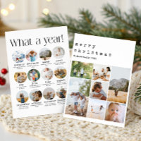 Year in Review Typewriter Christmas Family Photo