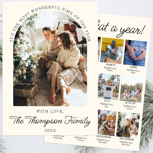 Year In Review What A Year Photo Christmas Collage Holiday Card (Creator Uploaded)