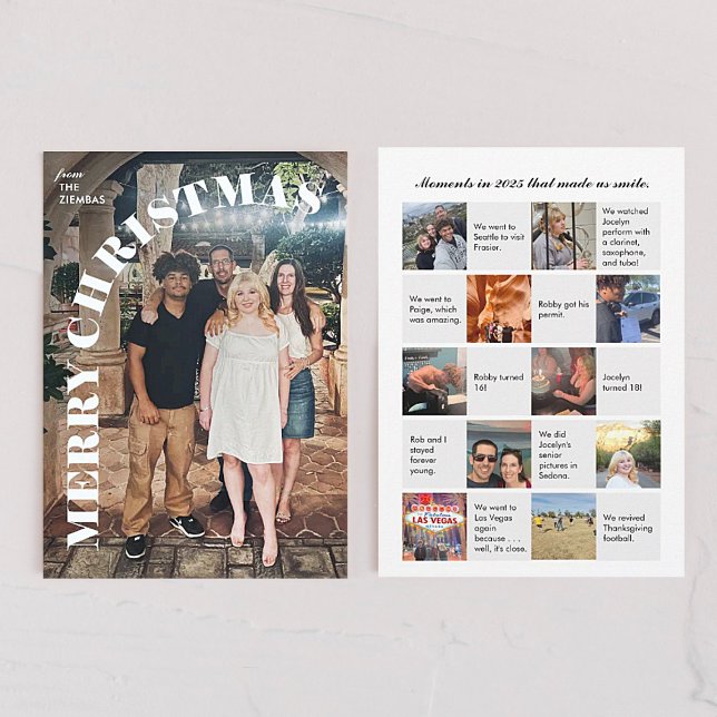 Year in Review What a Year Photo Collage Christmas Holiday Card (Creator Uploaded)