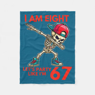 Year Kids 8 Old 8th Birthday 67 Fleece Blanket
