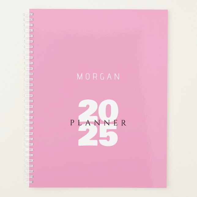 Year & Name, Title, Pale Pink Planner (Front)