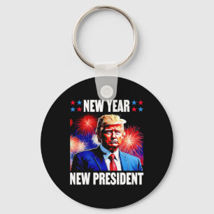 Year New President Trump 2024  Key Ring