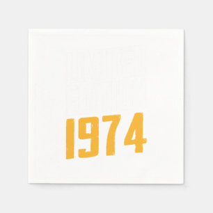 Year of Birth Birthday Limited Edition 1974 Napkin