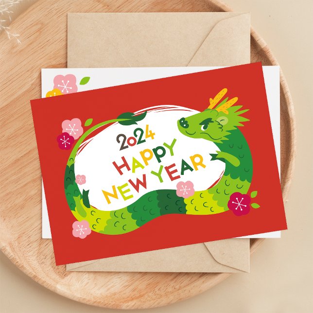 Year Of Dragon Chinese New Year 2024 Holiday Postcard (Creator Uploaded)