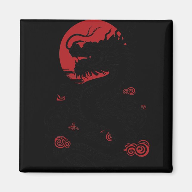 Year Of Dragon Chinese New Year 2024  Magnet (Front)