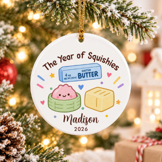Year of Squishies Kids Christmas Ceramic Tree Decoration