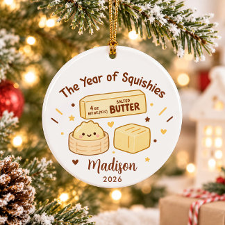 Year of Squishies Kids Christmas Ceramic Tree Decoration