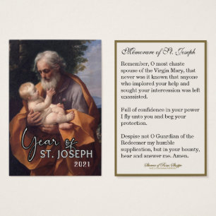 Year of St. Joseph Memorare Prayer Catholic