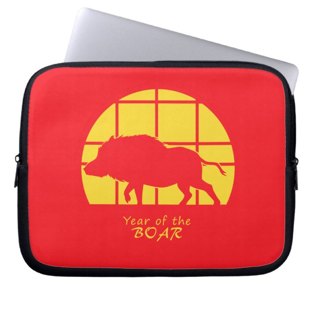 Year of the Boar Laptop Sleeve (Front)