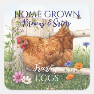Year of the chicken Eggs Square Sticker