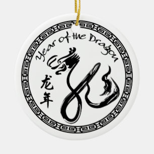 Year of the Dragon 2012 - Chinese New Year Ceramic Tree Decoration