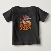 Year of the dragon 2024 baby black T-Shirt, Dragon