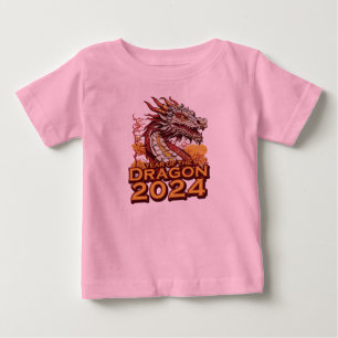 Year of the dragon 2024 baby pink T-Shirt, Dragon T-Shirt