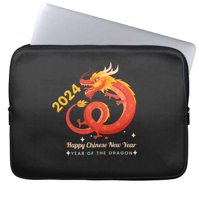 Year Of The Dragon 2024 Chinese New Year Laptop Sleeve (Front)