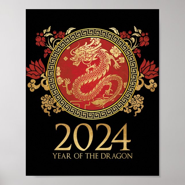 Year Of The Dragon 2024 Chinese New Year Zodiac Lu Poster (Front)