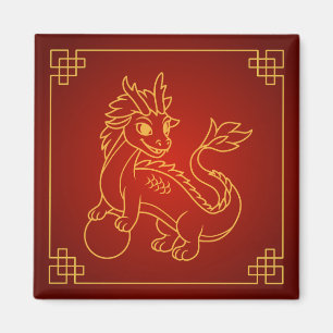 Year of the Dragon 2024 Chinese Zodiac Magnet