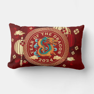 Year of the Dragon 2024 Chinese Zodiac Sign Lumbar Cushion