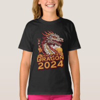 Year of the dragon 2024 girl's black Hoody, Dragon