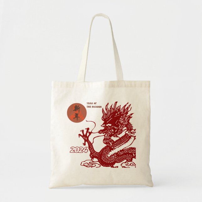 Year Of The Dragon 2024 Tote Bag (Front)