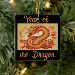 Year of the Dragon Ceramic Ornament