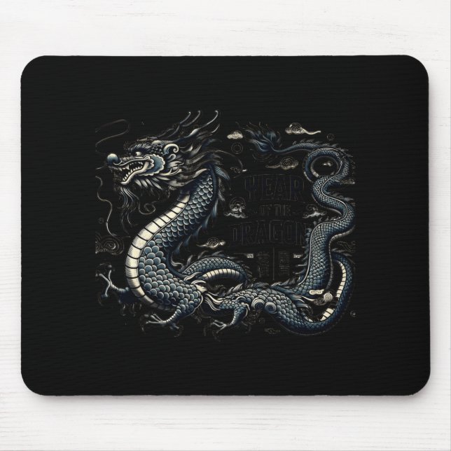 Year Of The Dragon Chinese Dragon Lunar New Year  Mouse Pad (Front)