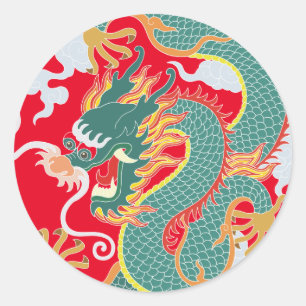 Year of the Dragon Chinese New Year 2024 Classic Round Sticker