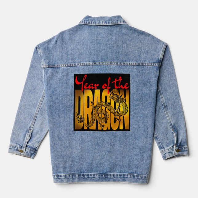 Year of the Dragon Denim Jacket (Back)