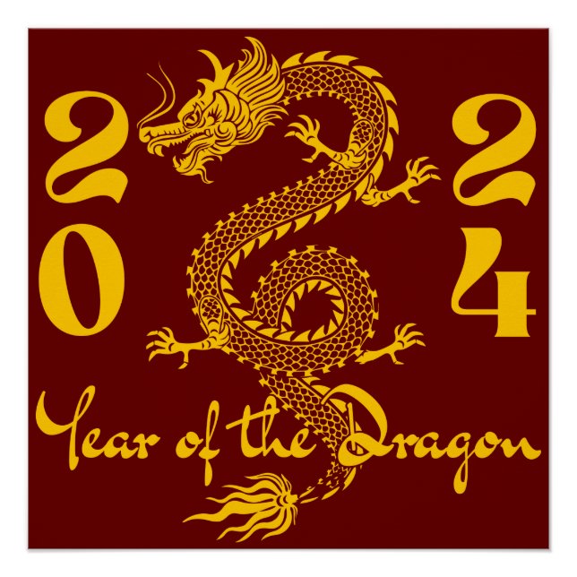 Year of the Dragon Gold Poster (Front)