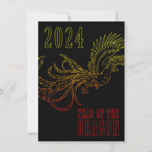 year of the dragon  holiday card