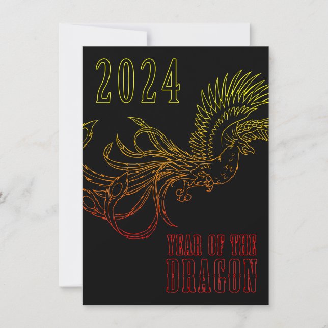 year of the dragon  holiday card (Front)