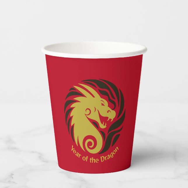 Year of the Dragon Paper Cups (Back)