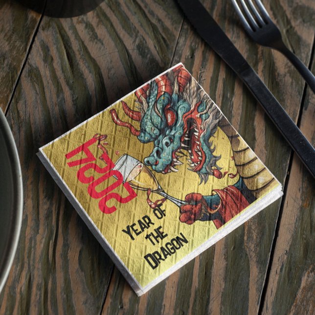 Year of the Dragon serviette Chinese New Year Napkin (Creator Uploaded)
