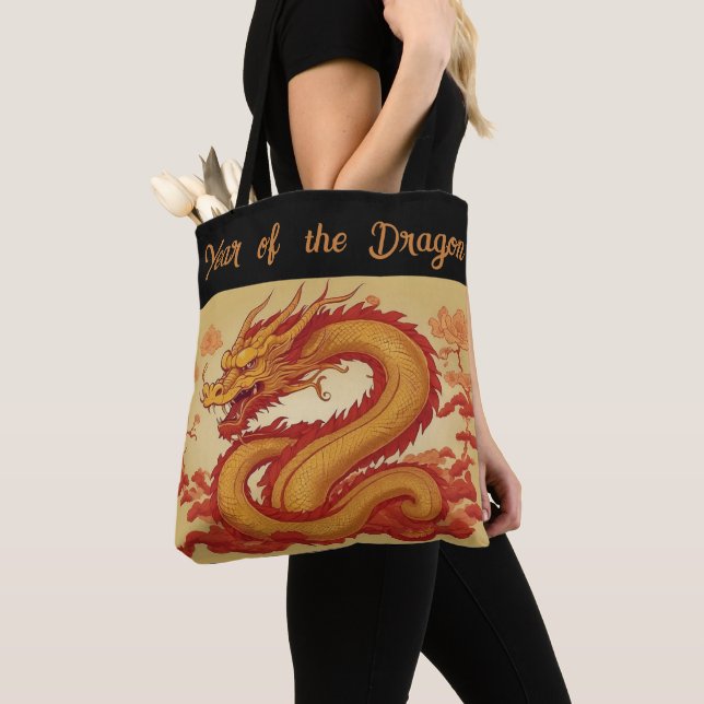 Year of the Dragon Tote Bag (Close Up)